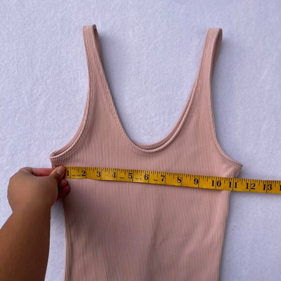 Abercrombie and Fitch Soft A&F Collection Pink Ribbed Thong Bodysuit Size XS - Picture 6 of 8